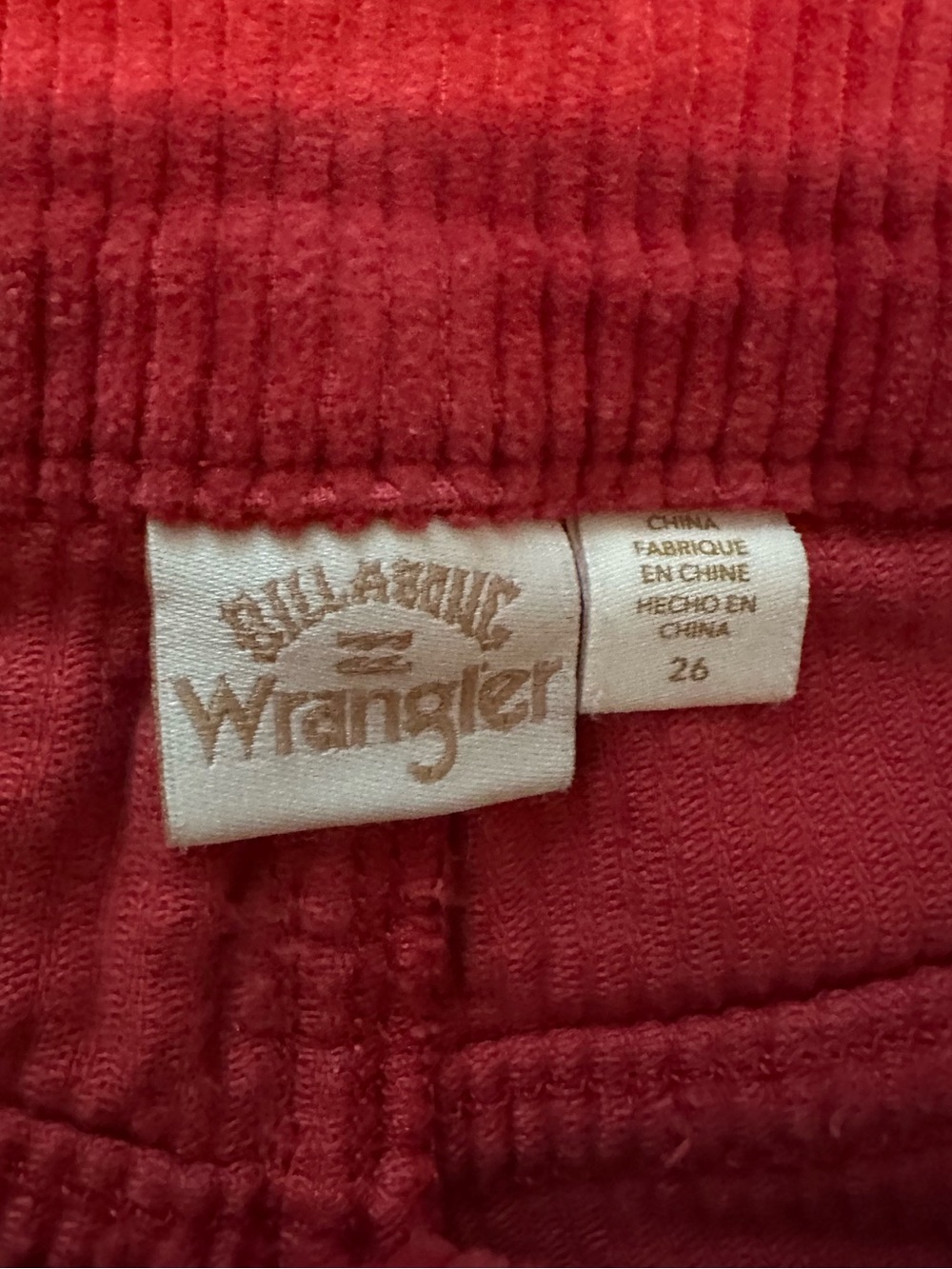 BILLABONG x Wrangler The Retro Womens Red Corduroy Pants - Picture 7 of 7